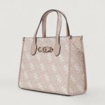 Borsa Guess IZZY TOP ZIP SHOULDER Rosa Cipria - Foto 4
