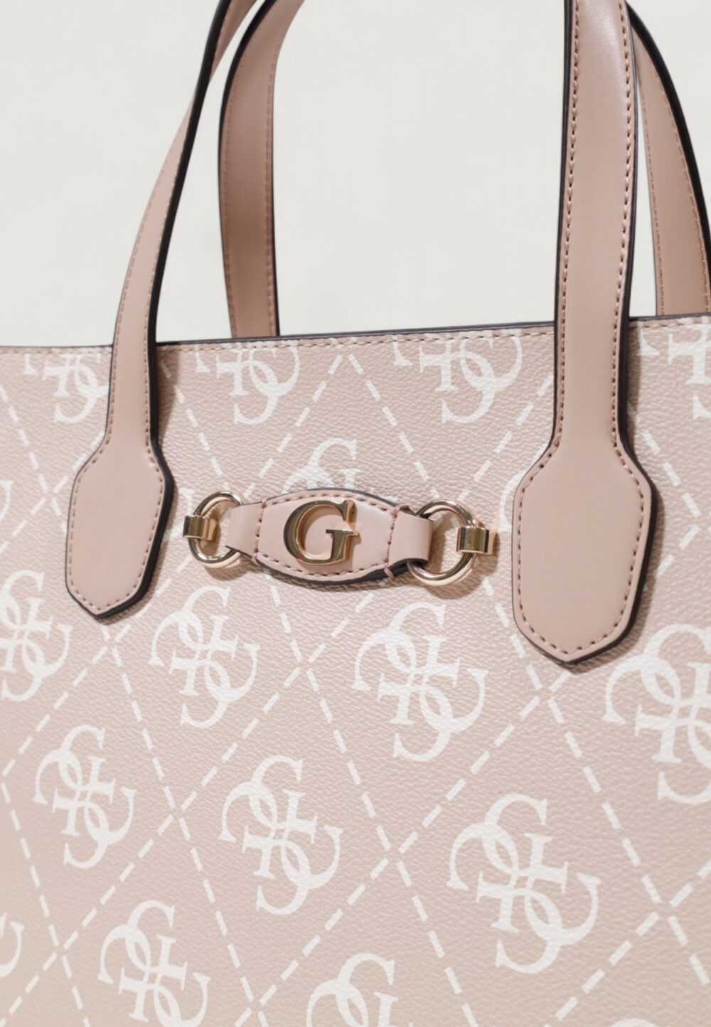 Borsa Guess IZZY TOP ZIP SHOULDER Rosa Cipria - Foto 3