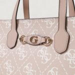 Borsa Guess IZZY TOP ZIP SHOULDER Rosa Cipria - Foto 3