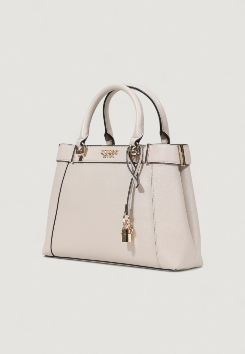 Borsa Guess ANADELA 3 COMP SATCHEL Taupe - Foto 4