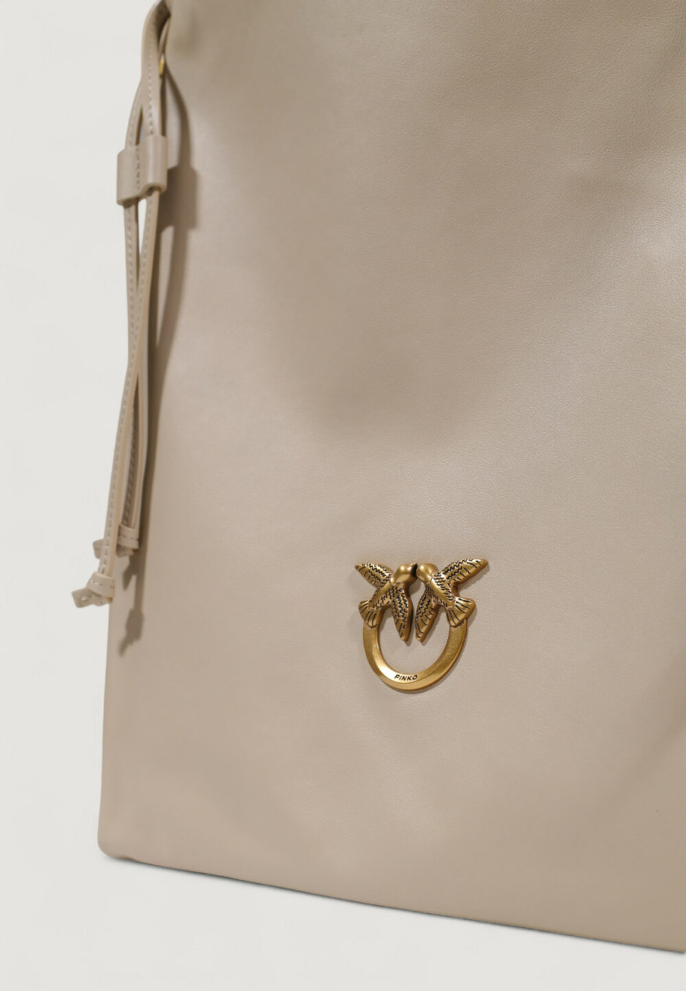 Borsa Pinko SLOUCHY CLASSIC BAG VITELLO Beige - Foto 2