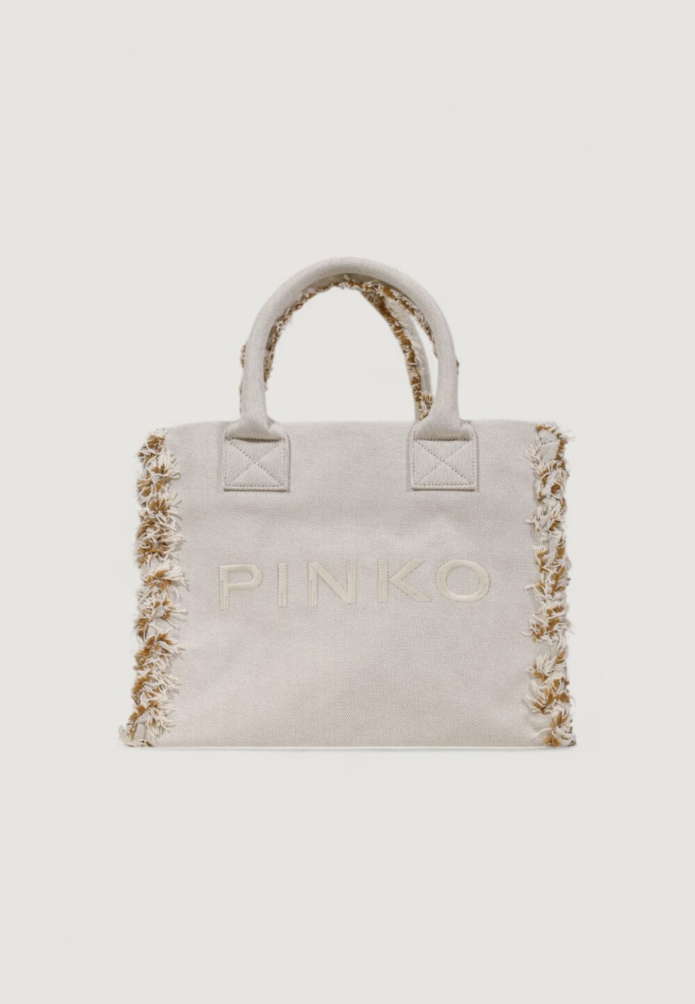 Borsa Pinko BEACH SHOPPING CANVAS RICICLATO Beige chiaro - Foto 1
