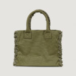 Borsa Pinko BEACH SHOPPING CANVAS RICICLATO Verde Oliva - Foto 4