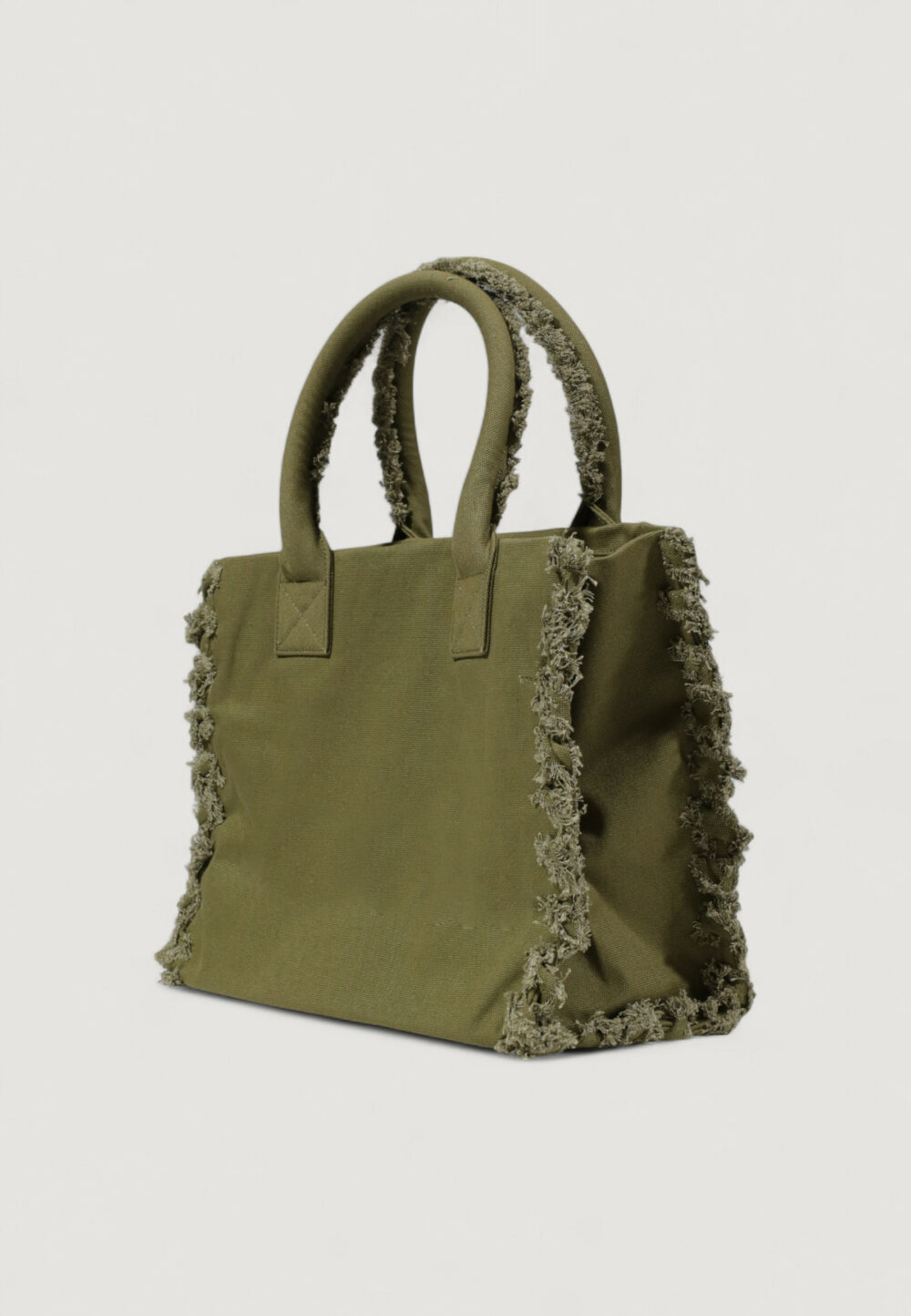 Borsa Pinko BEACH SHOPPING CANVAS RICICLATO Verde Oliva - Foto 5
