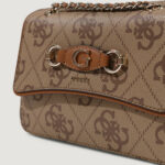 Borsa Guess IZZY TOP ZIP SHOULDER Beige scuro - Foto 3