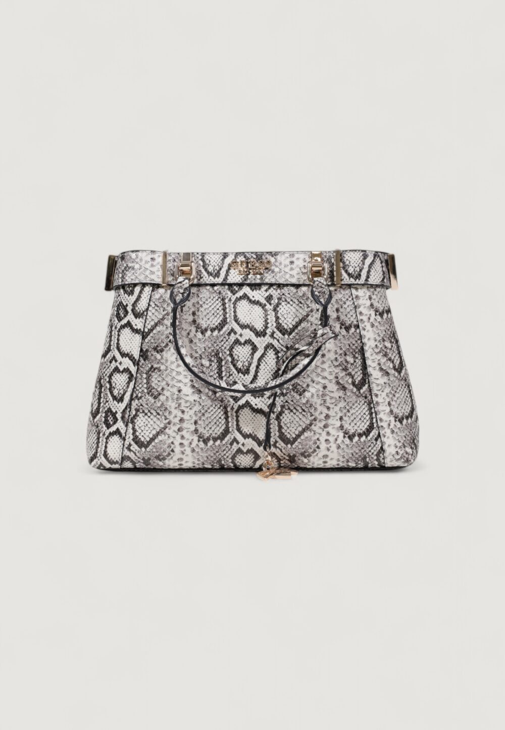 Borsa Guess ANADELA 3 COMP SATCHEL Black-White - Foto 2