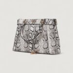 Borsa Guess ANADELA 3 COMP SATCHEL Black-White - Foto 4