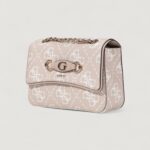 Borsa Guess IZZY TOP ZIP SHOULDER Rosa Cipria - Foto 4