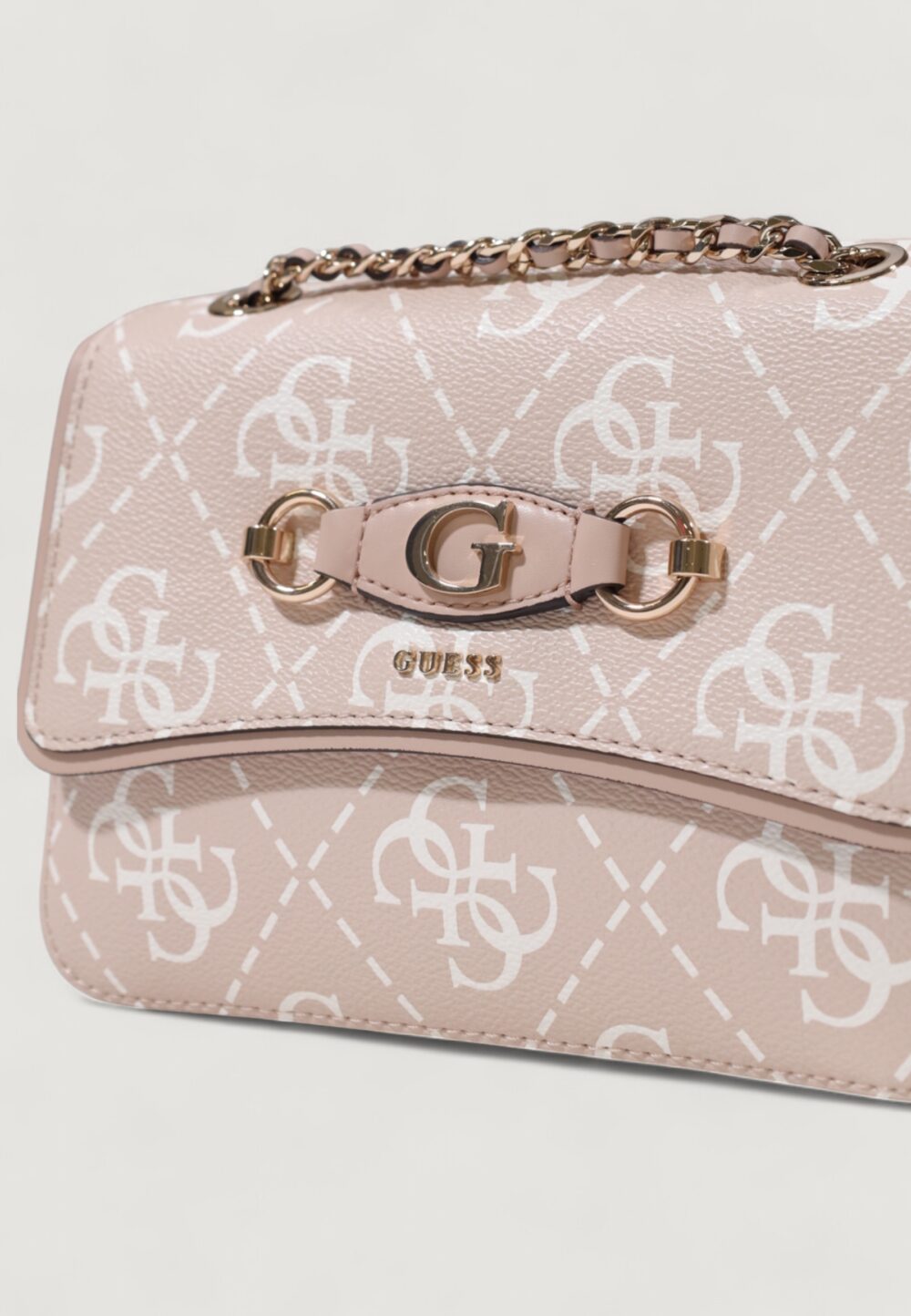 Borsa Guess IZZY TOP ZIP SHOULDER Rosa Cipria - Foto 3