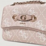 Borsa Guess IZZY TOP ZIP SHOULDER Rosa Cipria - Foto 3