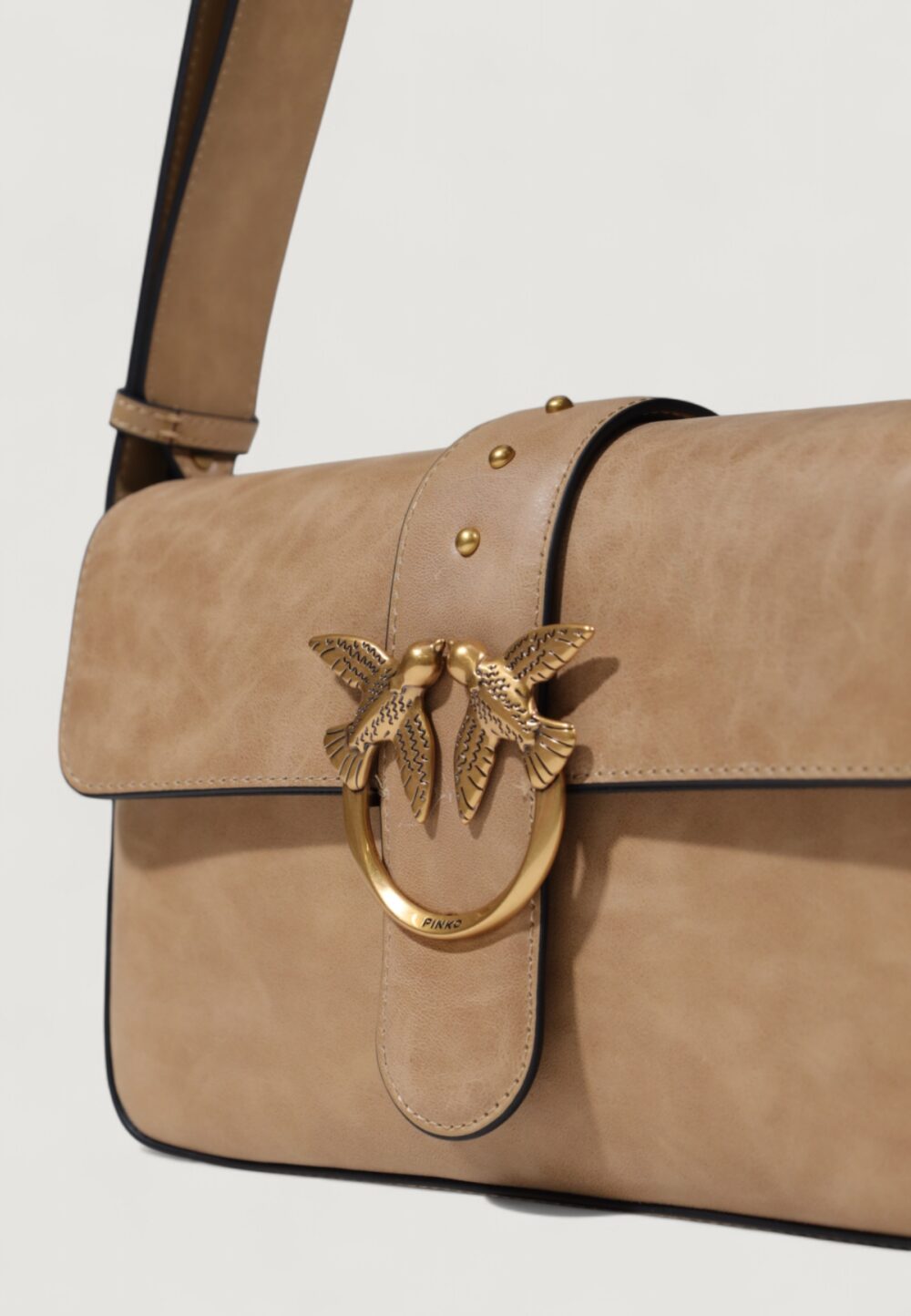 Borsa Pinko LOVE ONE CLASSIC SLOUCHY FL Beige - Foto 3