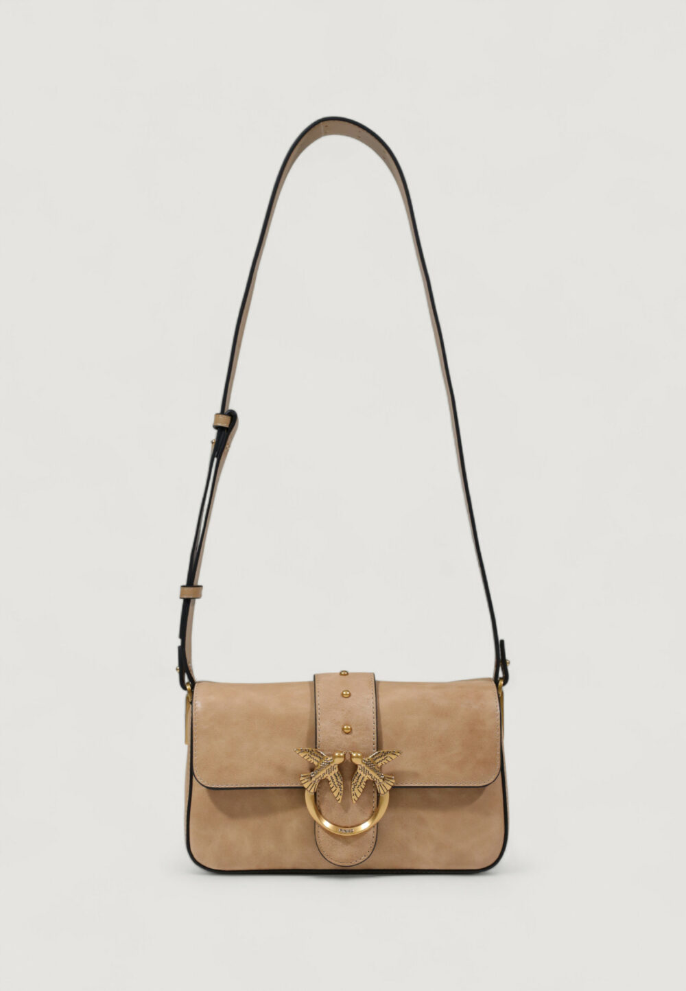 Borsa Pinko LOVE ONE MINI SLOUCHY FL PELLE Beige - Foto 1