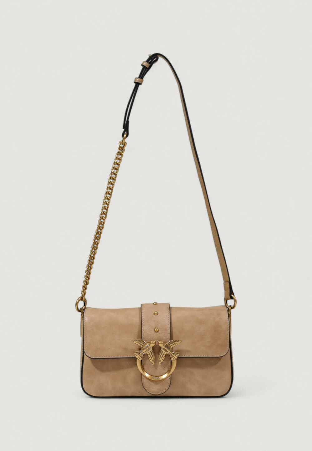 Borsa Pinko LOVE ONE MINI SLOUCHY FL PELLE Beige - Foto 4