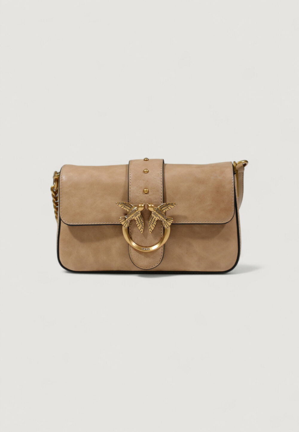 Borsa Pinko LOVE ONE MINI SLOUCHY FL PELLE Beige - Foto 2
