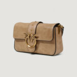 Borsa Pinko LOVE ONE MINI SLOUCHY FL PELLE Beige - Foto 5