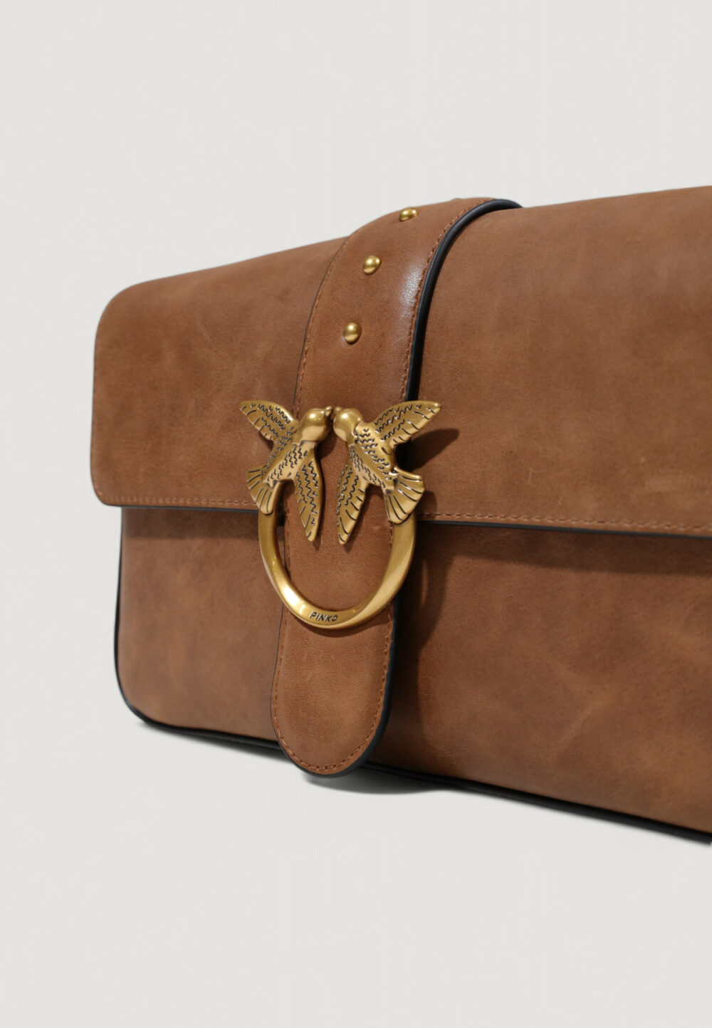 Borsa Pinko LOVE ONE CLASSIC SLOUCHY FL Marrone - Foto 3