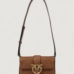 Borsa Pinko LOVE ONE MINI SLOUCHY FL PELLE Marrone - Foto 1