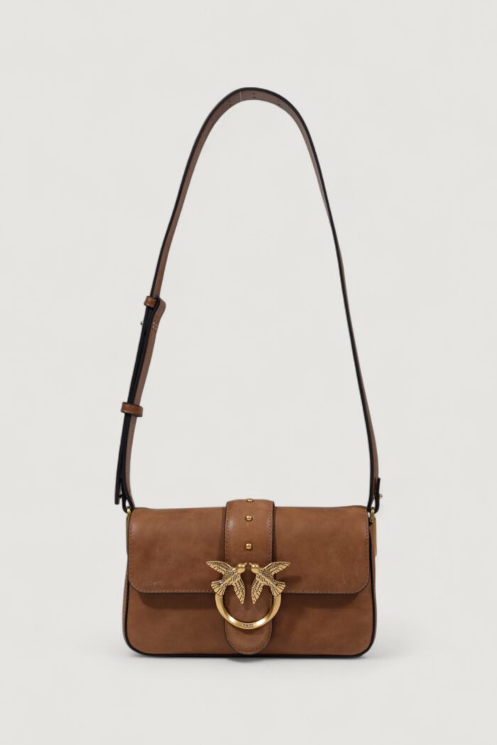 Borsa Pinko LOVE ONE MINI SLOUCHY FL PELLE Marrone