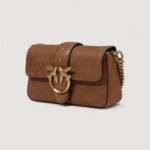 Borsa Pinko LOVE ONE MINI SLOUCHY FL PELLE Marrone - Foto 5