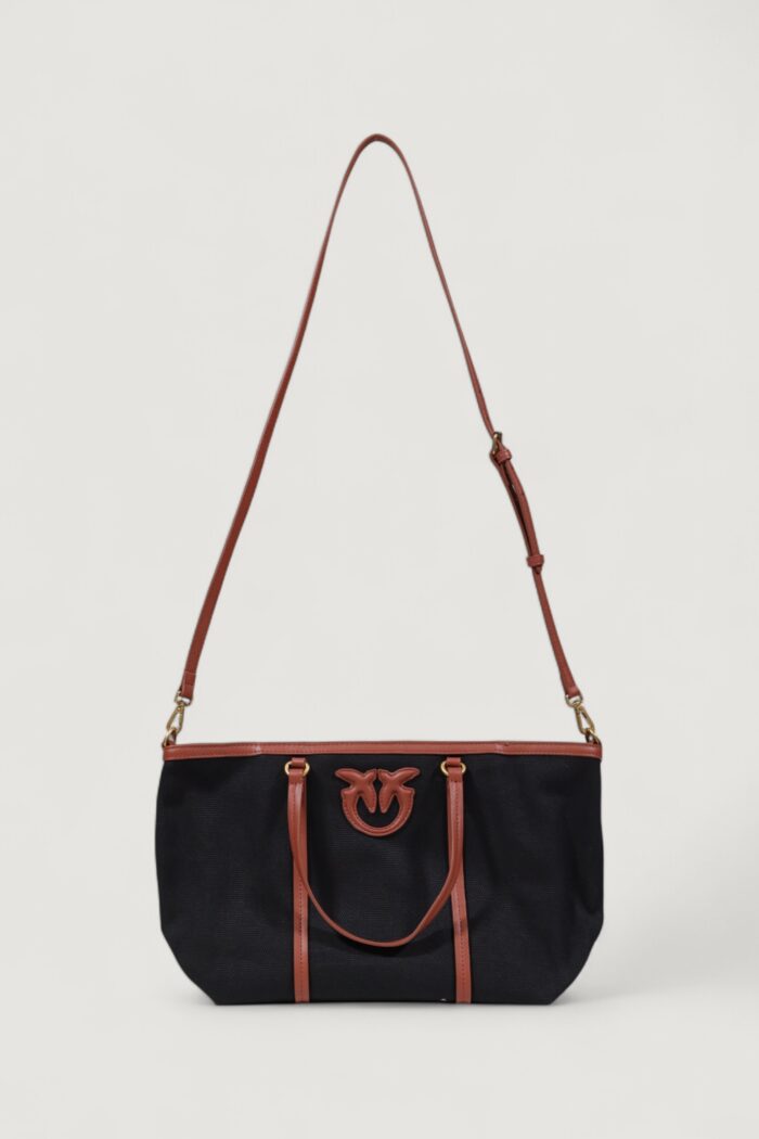Borsa Pinko MIRANDA SHOPPER CLASSIC CANVAS Nero