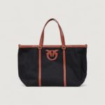 Borsa Pinko MIRANDA SHOPPER CLASSIC CANVAS Nero - Foto 2