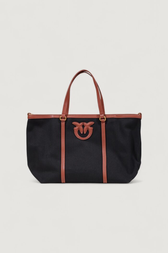 Borsa Pinko MIRANDA SHOPPER CLASSIC CANVAS Nero