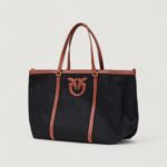 Borsa Pinko MIRANDA SHOPPER CLASSIC CANVAS Nero - Foto 4
