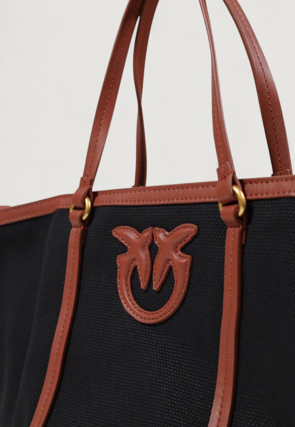 Borsa Pinko MIRANDA SHOPPER CLASSIC CANVAS Nero - Foto 3