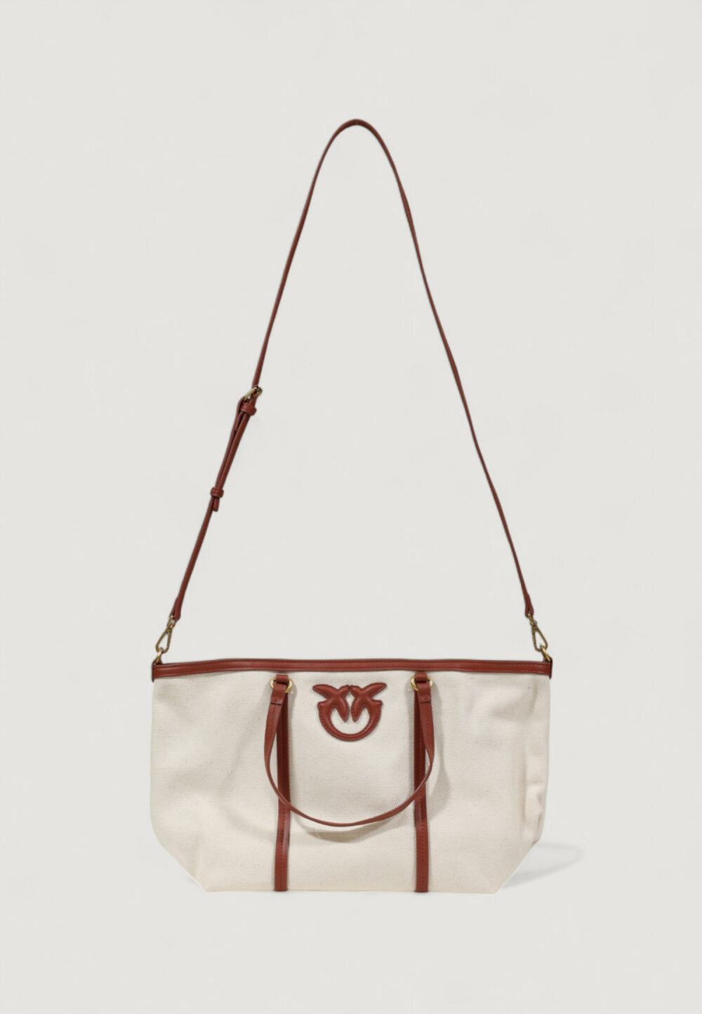 Borsa Pinko MIRANDA SHOPPER CLASSIC CANVAS Panna - Foto 1