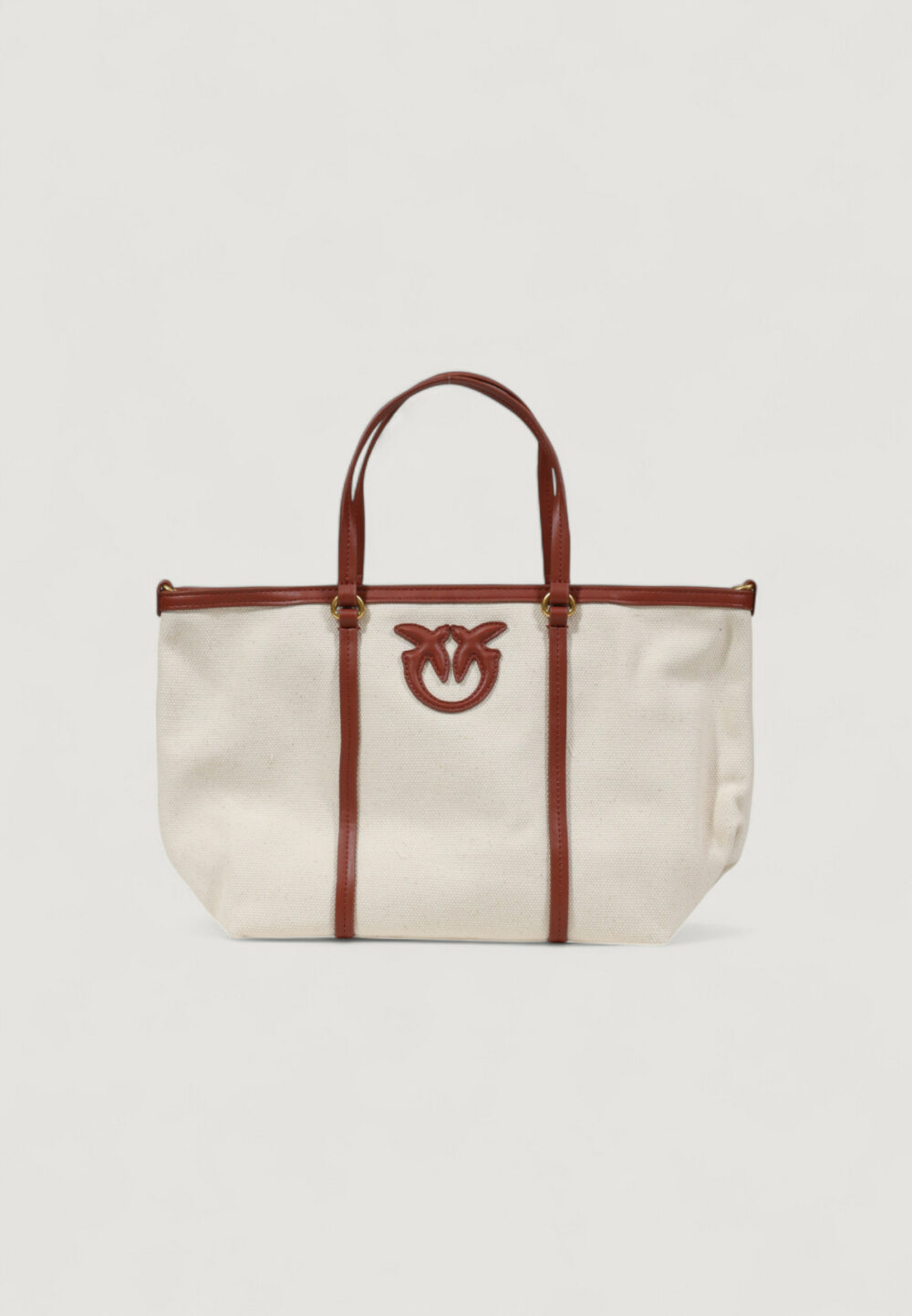 Borsa Pinko MIRANDA SHOPPER CLASSIC CANVAS Panna - Foto 2