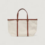 Borsa Pinko MIRANDA SHOPPER CLASSIC CANVAS Panna - Foto 5