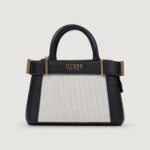 Borsa Guess ANADELA MINI SATCHEL Nero - Foto 2