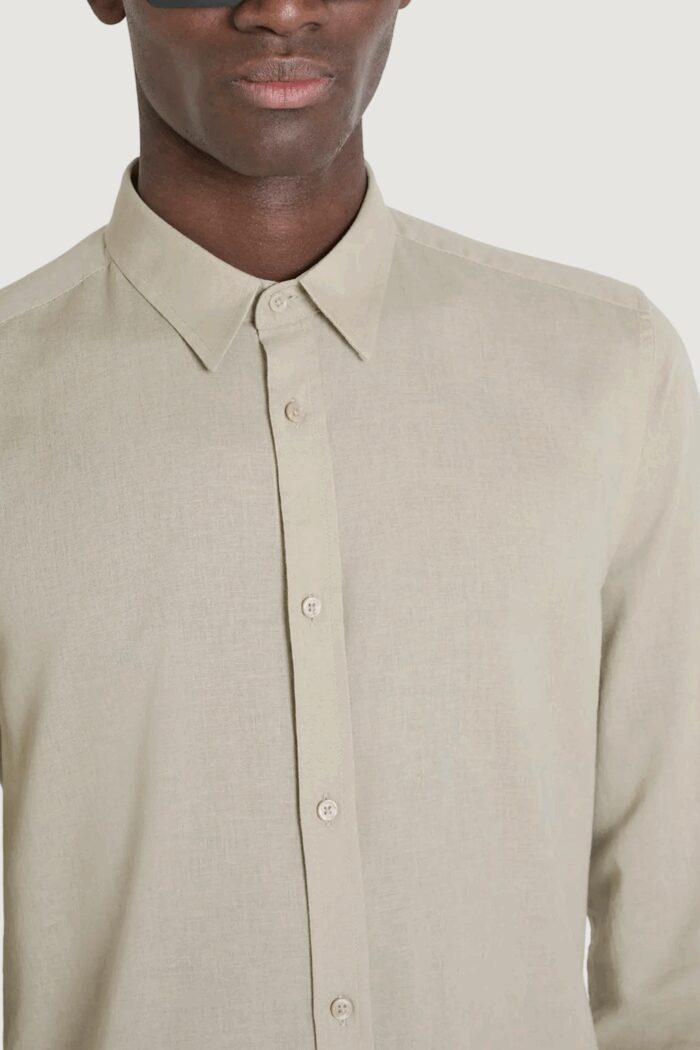 Camicia manica lunga Antony Morato SHIRT ALICANTE SLIM FIT Beige – MMSL00759-FA401074