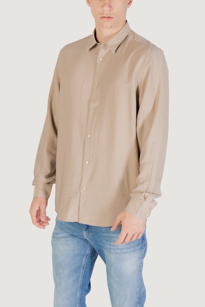 Camicia manica lunga Antony Morato SHIRT NAPOLI REGULAR FIT Beige