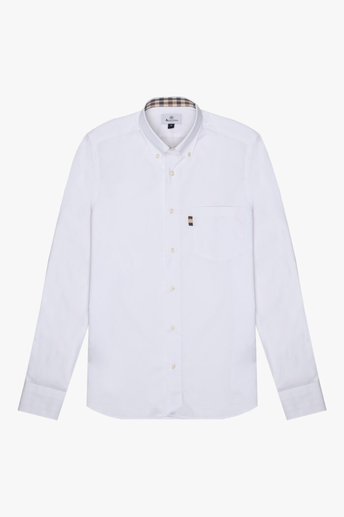Camicia manica lunga Aquascutum ACTIVE TAILOR SHIRT Bianco