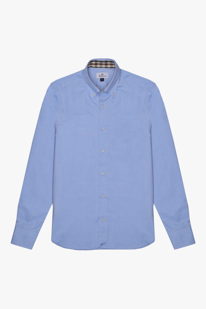 Camicia manica lunga Aquascutum ACTIVE OXFORD SHIRT POCKETLESS Blu