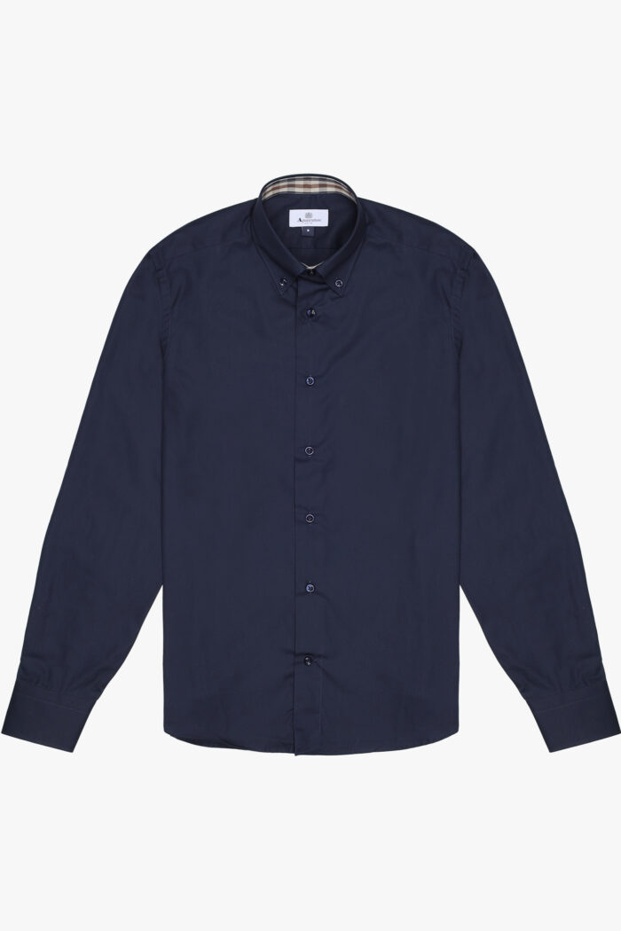 Camicia manica lunga Aquascutum ACTIVE TAILOR SHIRT POCKETLESS Blu