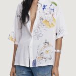Camicia manica corta Desigual CAM CRAY Bianco - Foto 1