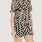 Camicia manica corta Vila Clothes Vilupina O-Neck 2/4 Nero - Foto 3