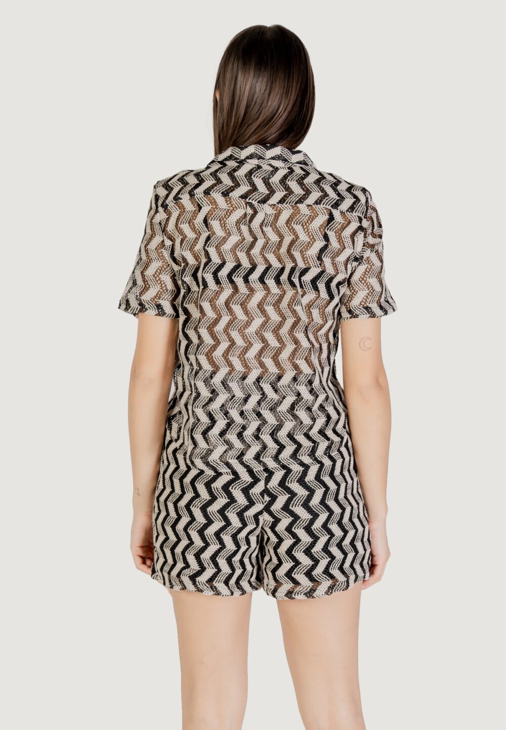 Camicia manica corta Vila Clothes Vilupina O-Neck 2/4 Nero - Foto 5