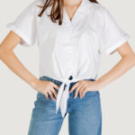 Camicia manica lunga Jacqueline de Yong JDYMIO S/S KNOT SHIRT WVN DIA Bianco - Foto 1