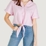 Camicia manica lunga Jacqueline de Yong JDYMIO S/S KNOT SHIRT WVN DIA Rosa - Foto 1