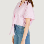 Camicia manica lunga Jacqueline de Yong JDYMIO S/S KNOT SHIRT WVN DIA Rosa - Foto 2
