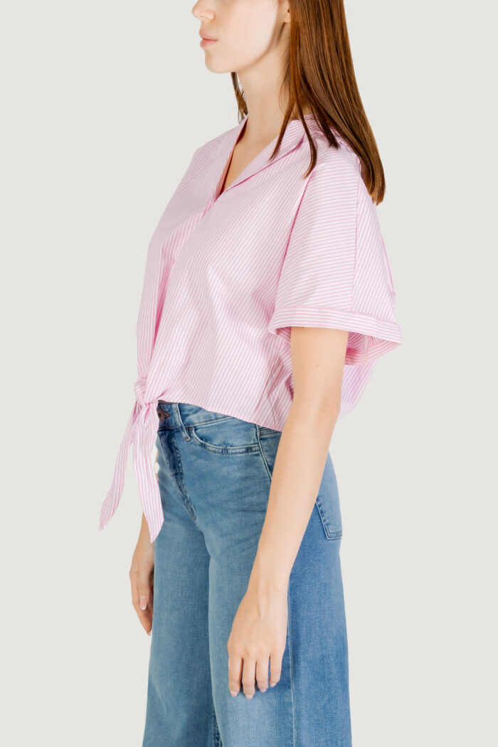 Camicia manica lunga Jacqueline De Yong JDYMIO S/S KNOT SHIRT WVN DIA Rosa – 15367065