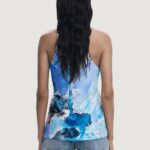 Canotta Desigual REPRIS TS CRIS Celeste - Foto 4