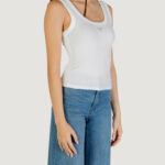 Canotta Guess SL TRIANGLE BLING RIB TANK Bianco - Foto 4