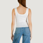 Canotta Guess SL TRIANGLE BLING RIB TANK Bianco - Foto 5