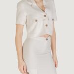 Giacca da completo Jacqueline de Yong Jdyluna S/S Cropped Blazer Tlr Avorio - Foto 4