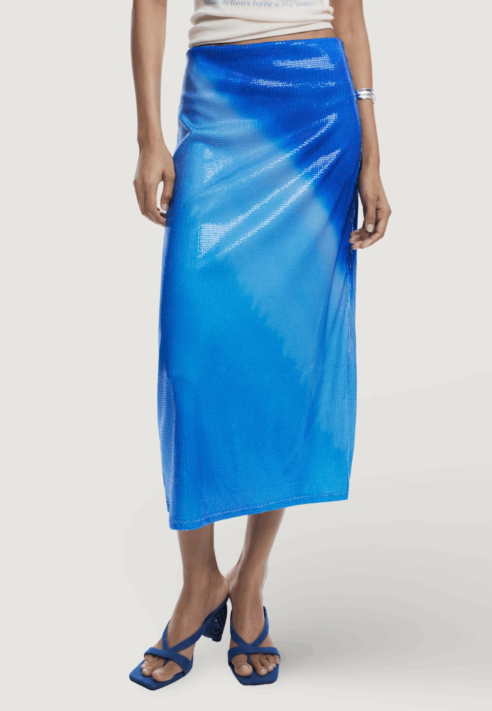 Gonna lunga Desigual REPRIS FAL BLUE Azzurro - Foto 1