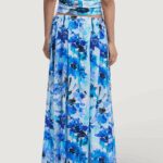 Gonna lunga Desigual SKIRT FIORI Azzurro - Foto 4